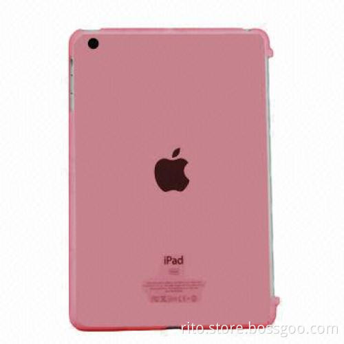 New Rubberized Matte Pink Color Hard Case for iPad Mini